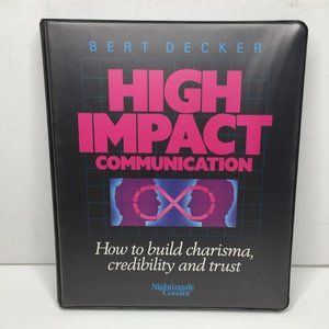 Nightingale Conant High Impact Communication Bert Decker 6 Cassettes Audio Tapes